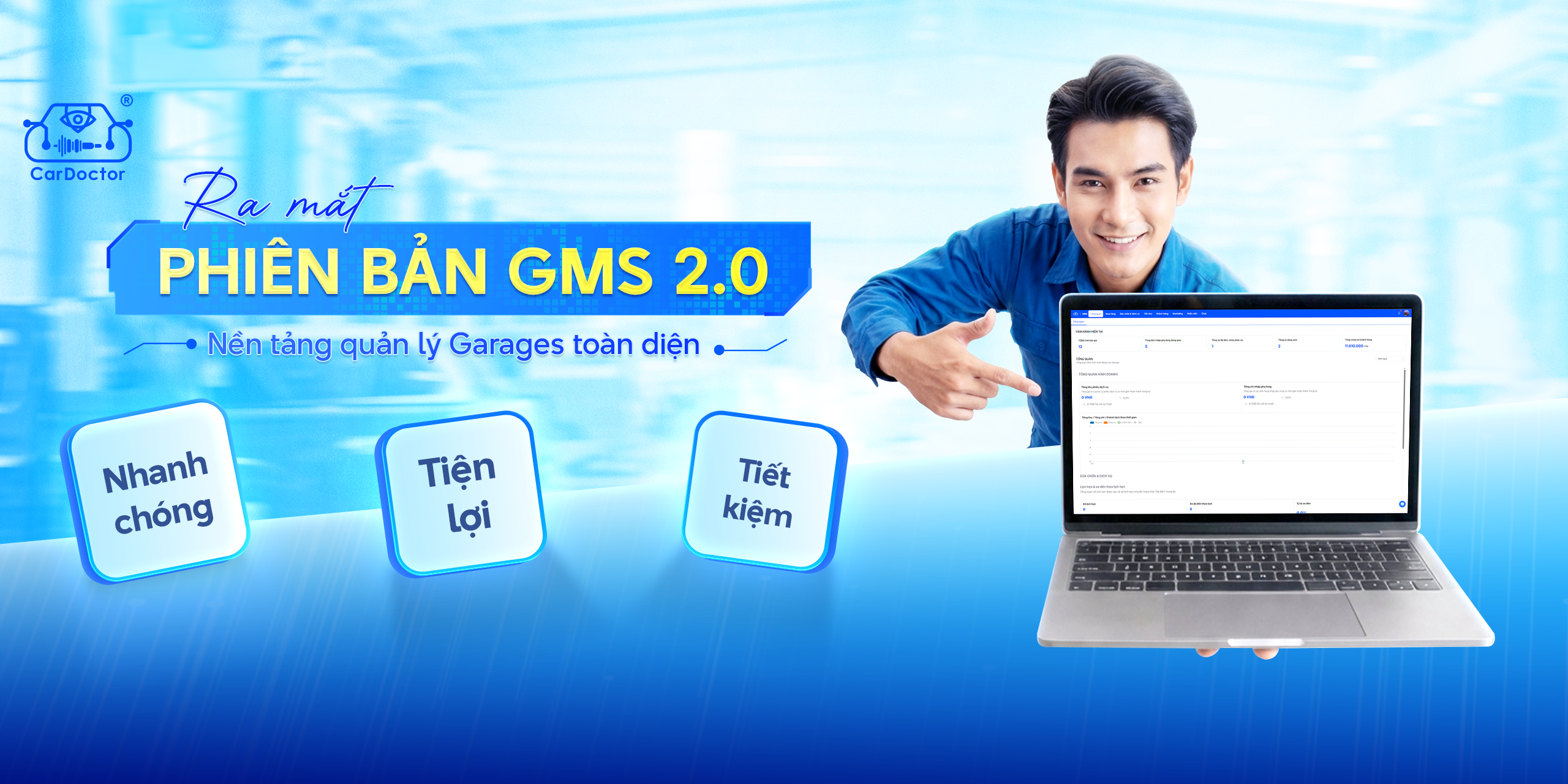 CarDoctor chính thức ra mắt GMS – Nền tảng quản lý gara toàn diện giúp tối ưu chi phí và vận hành